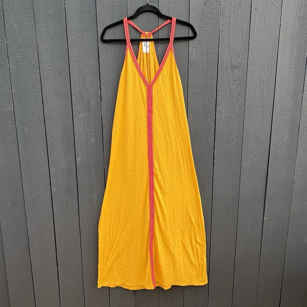 Pitusa Inca Maxi Sundress Petite XXS XS S Boho Beach Relaxed Resort Pima Cotton